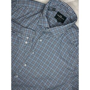 Rodd & Gunn Mens XL 100% Cotton Lightweight Long Sleeve‎ Button Up Blue Check